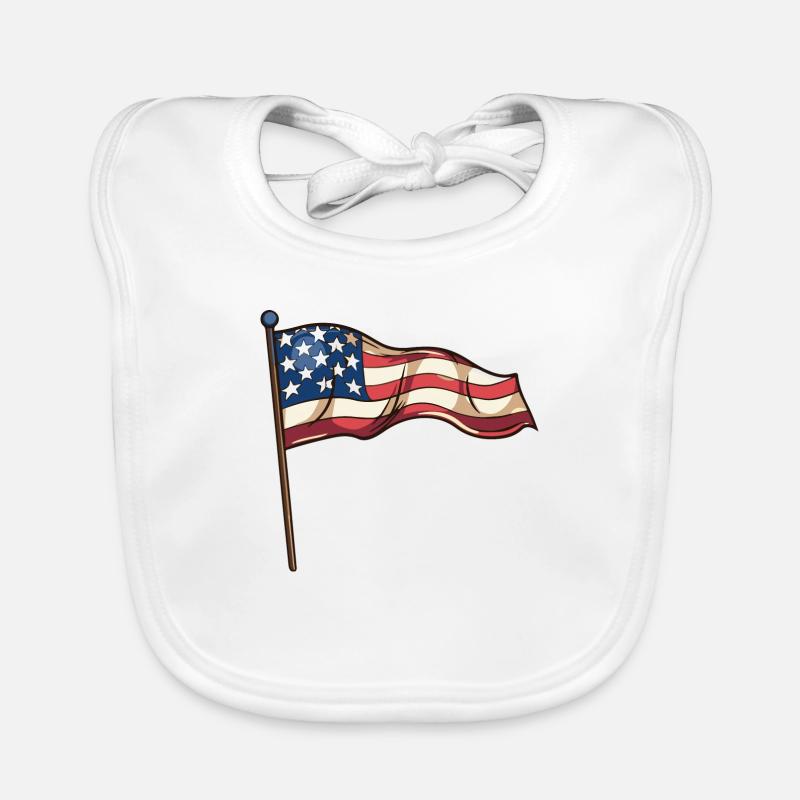 Drapeau de l’Amérique Bavoir bio Bébé