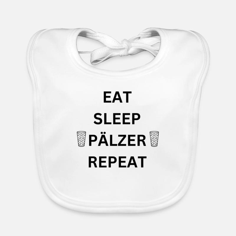 EAT SLEEP PÄLZER REPEAT Baby Bio-Lätzchen
