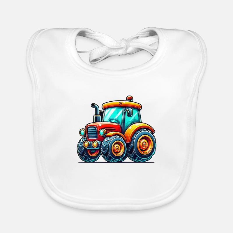 Tractor Organic Baby Bibs