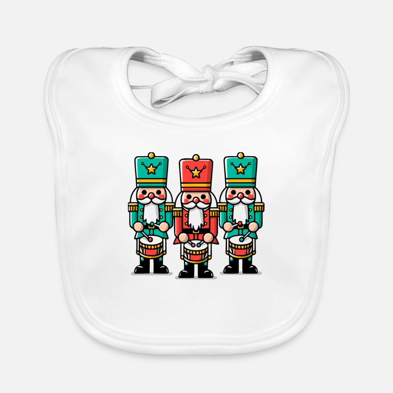 Christmas Nutcrackers Organic Baby Bibs