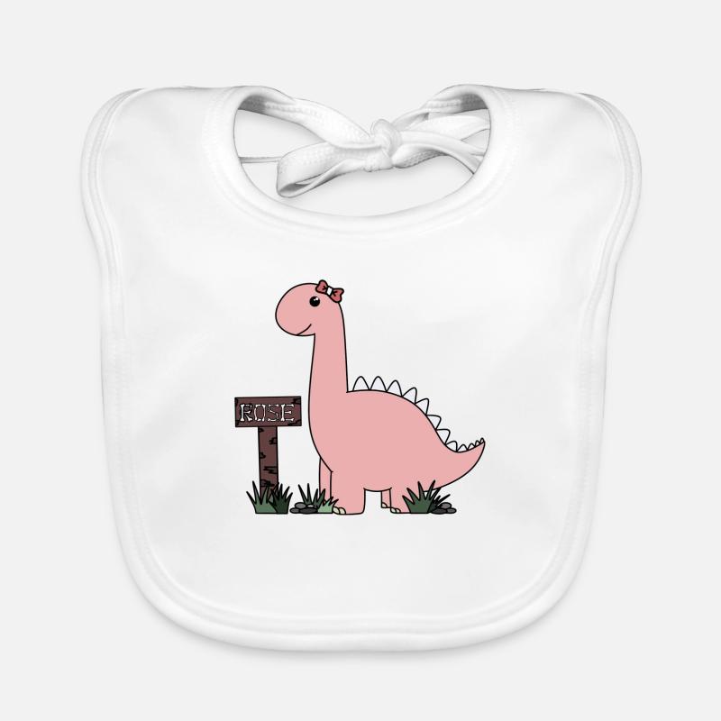Dino Rose Baby Bio-Lätzchen