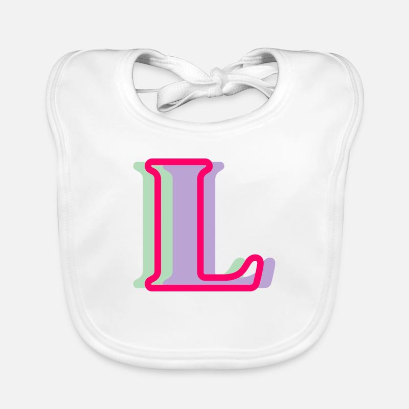 Lettre l multicolore Bavoir bio Bébé