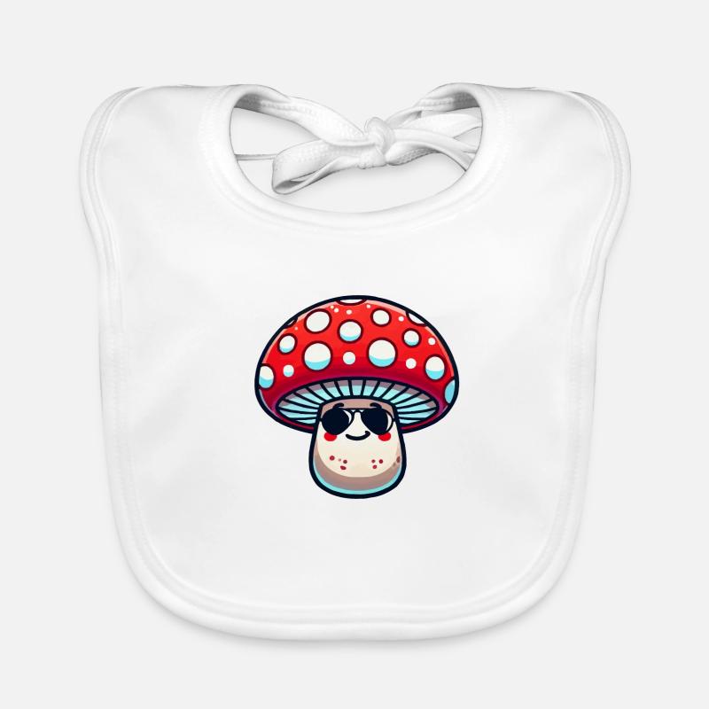 lunettes de soleil de dessin animé de champignon Bavoir bio Bébé