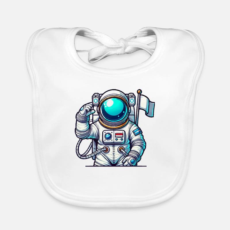 spaceman comic astronaut Baby Bio-Lätzchen