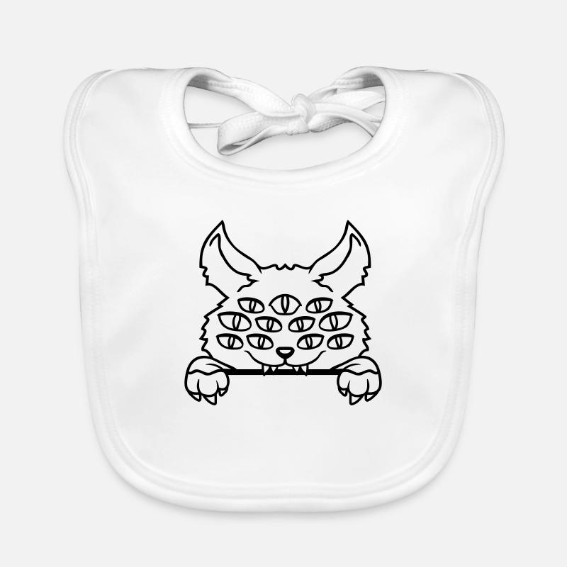 Cat Demon Many Eyes Devil Hell Evil Monster Organic Baby Bibs