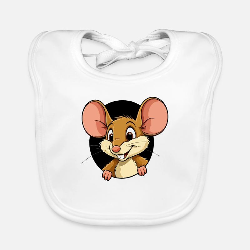 La souris sort du trou Bavoir bio Bébé