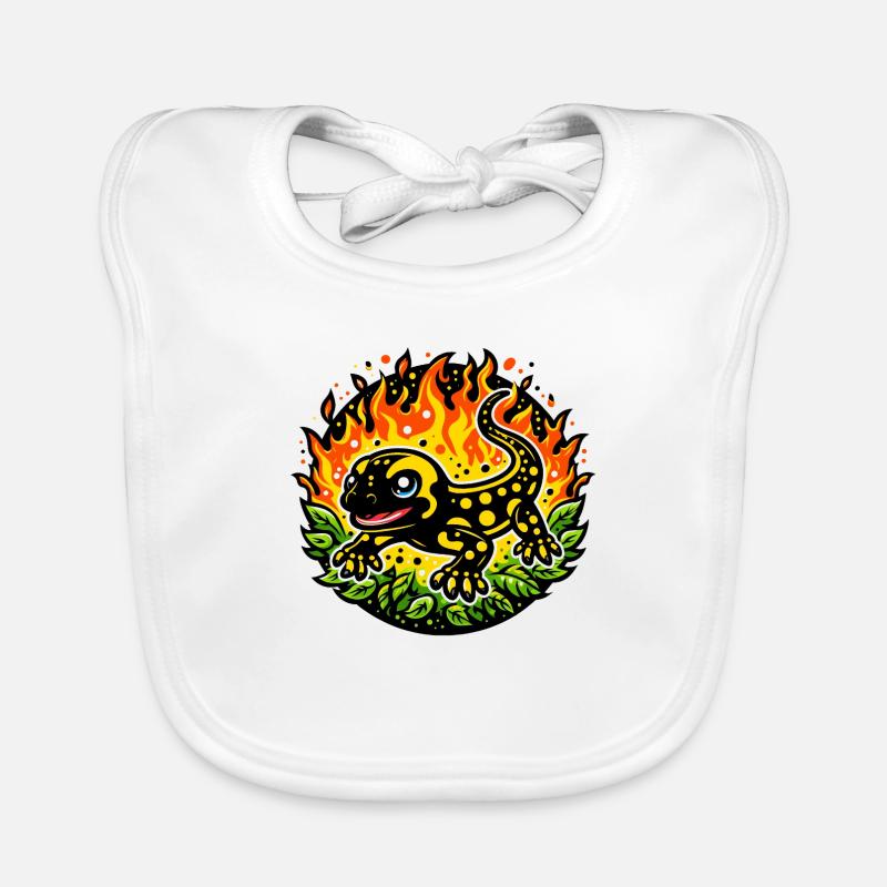 Feuersalamander Baby Bio-Lätzchen