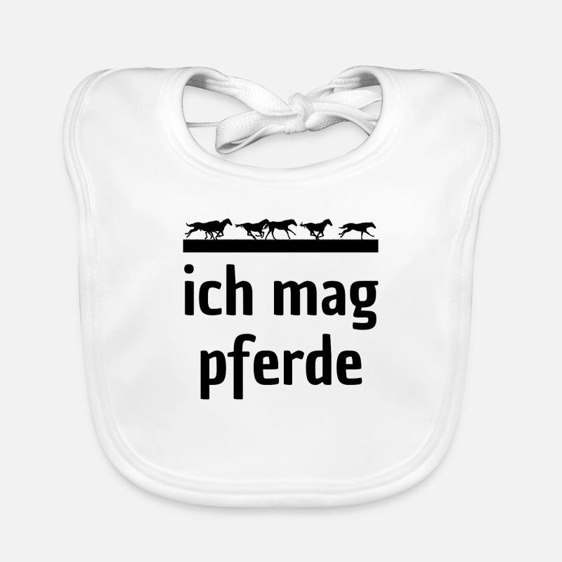 Ich mag Pferde Baby Bio-Lätzchen