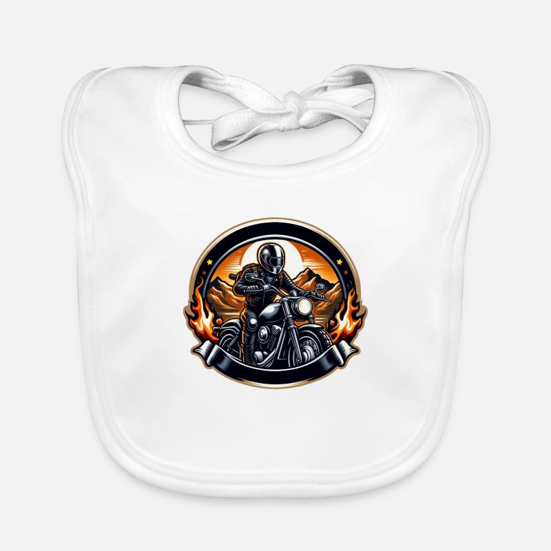 Logo de moto Bavoir bio Bébé