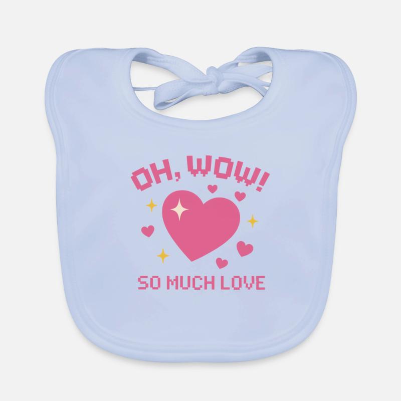 Oh Wow – Retro Herz Design mit So Much Love Baby Bio-Lätzchen
