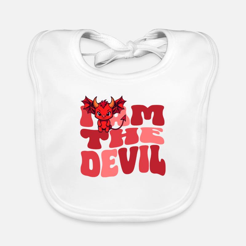 Teufel Devil böse Hausdrachen Ehefrau Baby Bio-Lätzchen