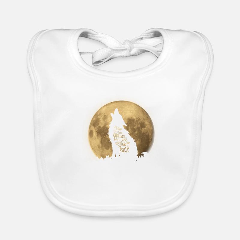 Throw me to the Wolves - Bavoir bio Bébé - blanc