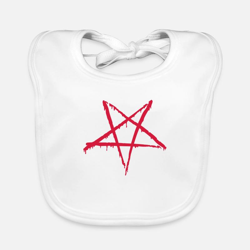 Sanglante Pentagram - Bavoir bio Bébé - blanc