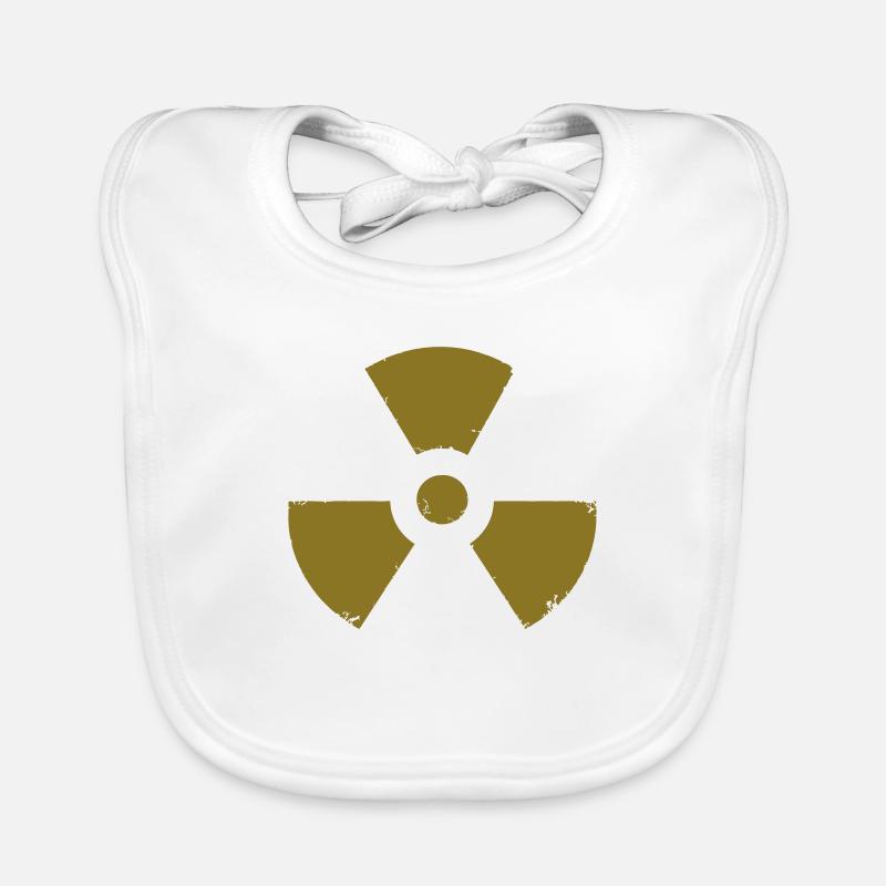ATOMIC RADIOACTIVE - Bavoir bio Bébé - blanc