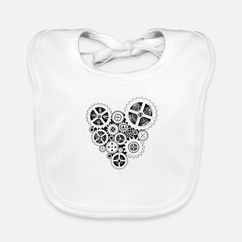 steampunk heart Bavoir bio Bébé