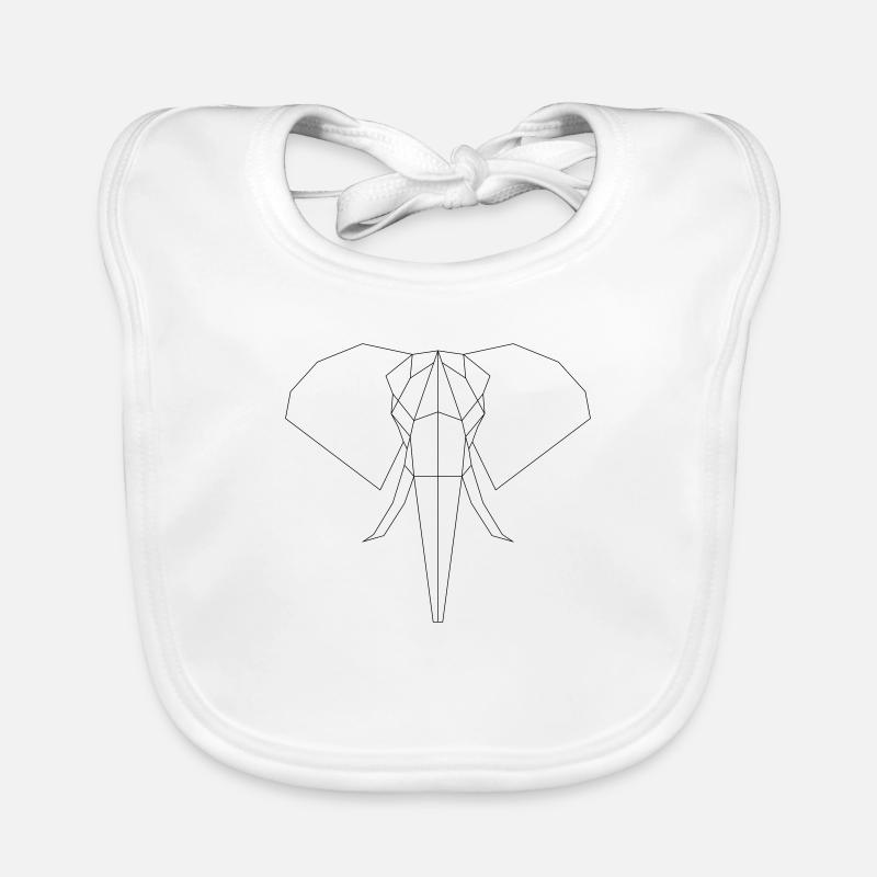 éléphant en ligne Bavoir bio Bébé