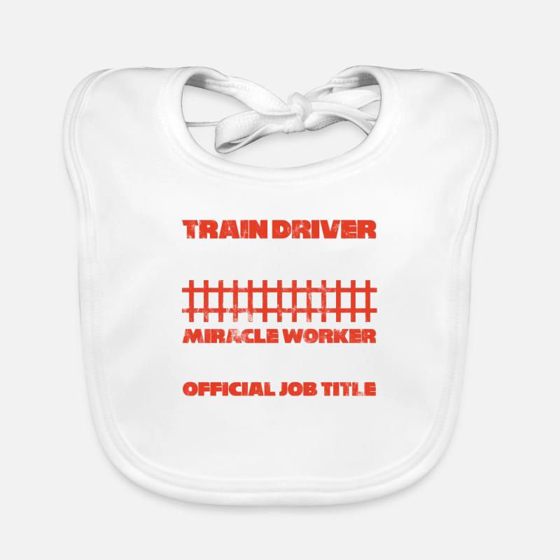 Les conducteurs, les conducteurs de train, train, métro, ICE, train Bavoir bio Bébé