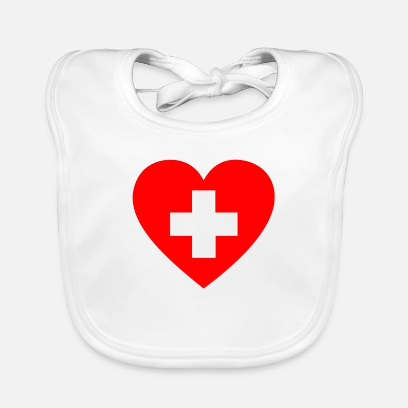 First Aid Heart Organic Baby Bibs