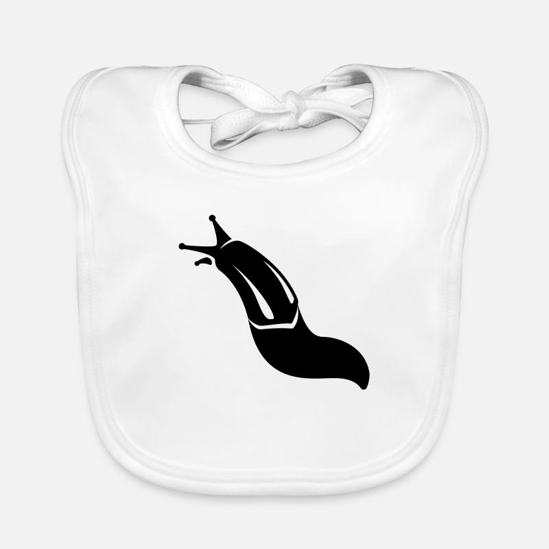 limace - Bavoir bio Bébé - blanc
