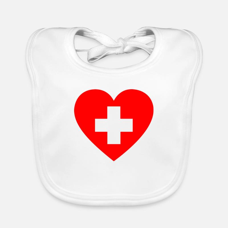 Erste Hilfe Herz Geschenk Geschenkidee Baby Bio-Lätzchen