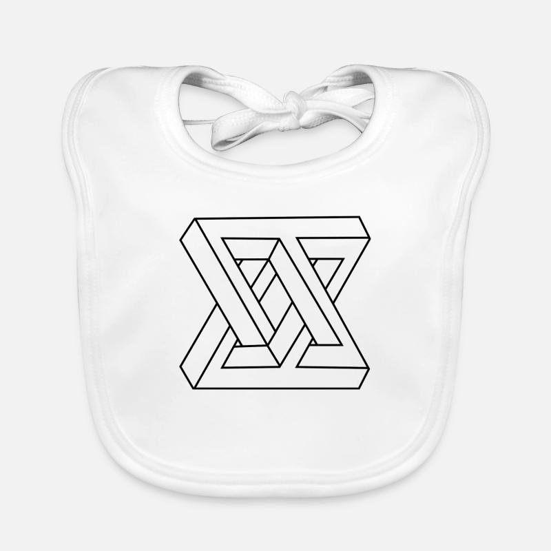 noir impossible de forme Bavoir bio Bébé