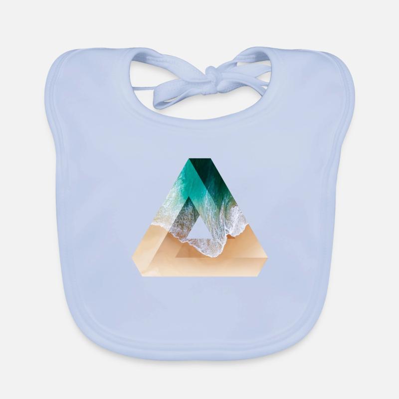 Penrose Triangle Design Organic Baby Bibs