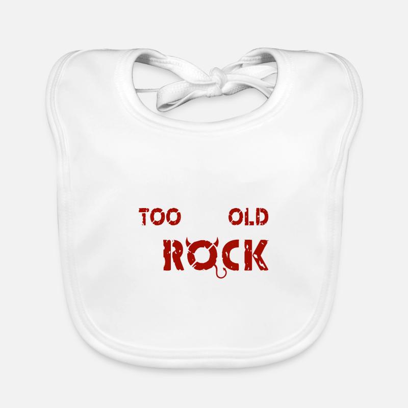 never too old to rock Baby Bio-Lätzchen