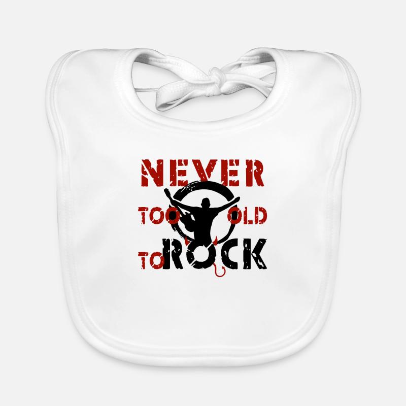 never too old to rock Baby Bio-Lätzchen
