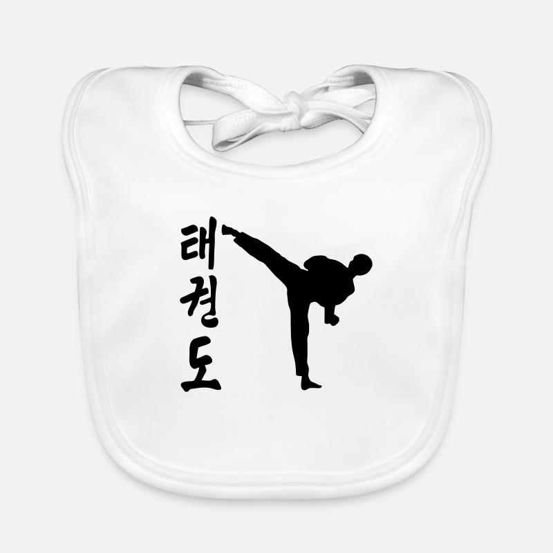 Taekwondo High Kick Kick Kampf Baby Bio-Lätzchen