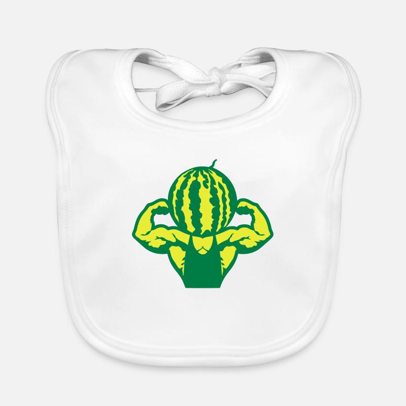 pasteque bodybuilder corps muscle 16 Bavoir bio Bébé