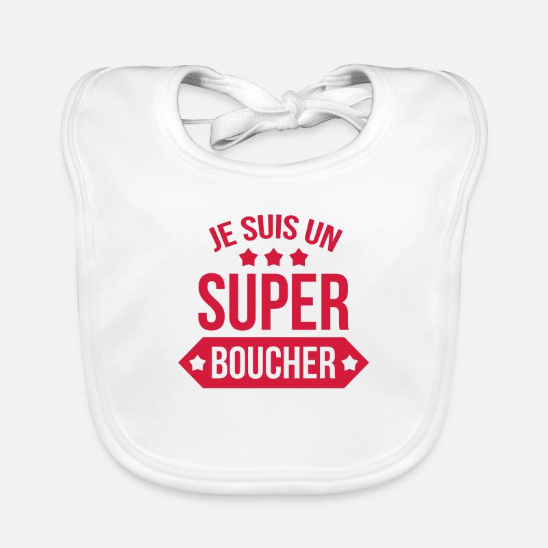 Je suis un Super Boucher ! Bavoir bio Bébé