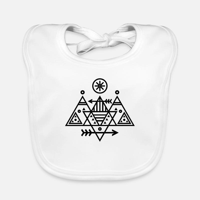 Triangle Pattern (arrows) 01 Organic Baby Bibs