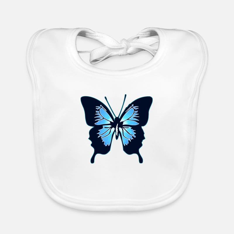 Papillon bleu Bavoir bio Bébé