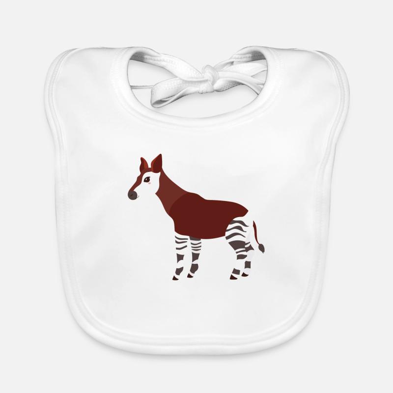 Okapi - Baby Bio-Lätzchen - Weiß