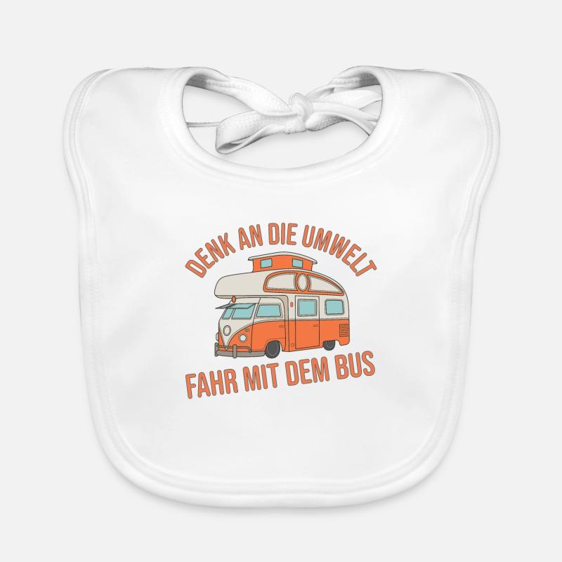 Environment - Ride by bus gift idea camper Organic Baby Bibs