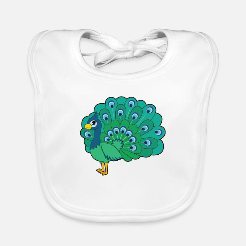 Peacock Organic Baby Bibs
