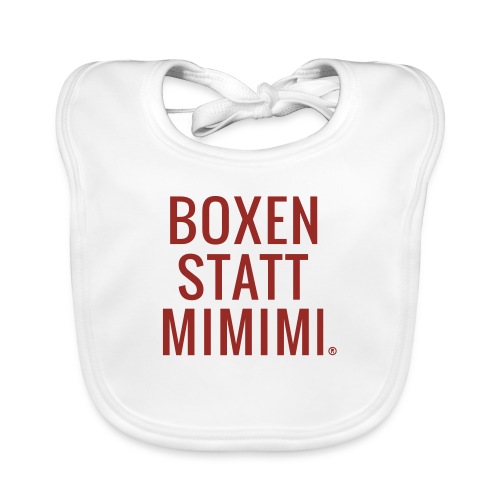 Boxen statt Mimimi® - teegerot - Baby Bio-Lätzchen