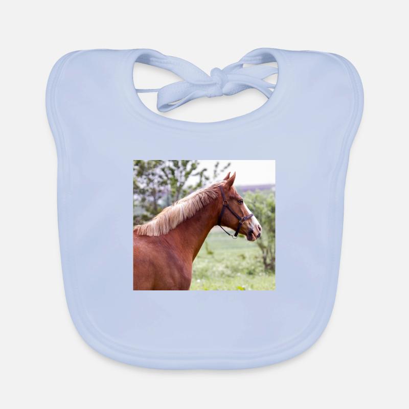 Cheval. Cheval. Bavoir bio Bébé