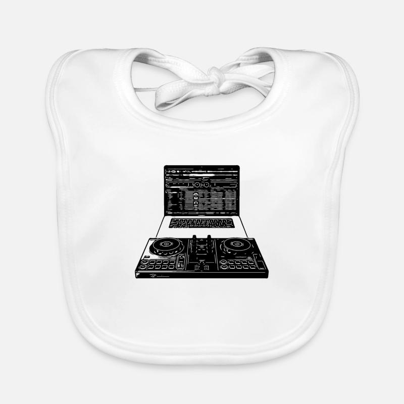 DJ Producer Set - Baby Bio-Lätzchen - Weiß