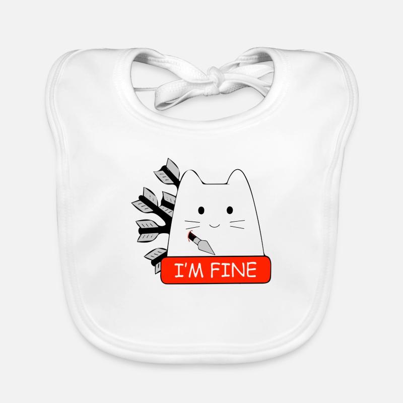 Ich bin gut Katze lustig Baby Bio-Lätzchen
