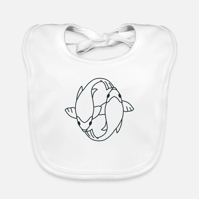 koi FISH ying et yang Bavoir bio Bébé