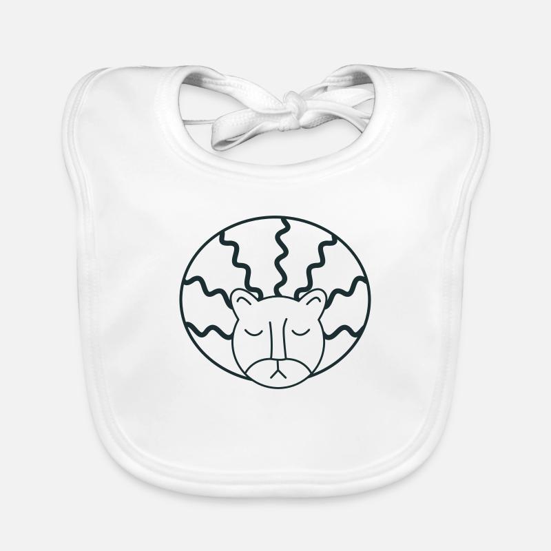 Afro-Löwenkopf Baby Bio-Lätzchen