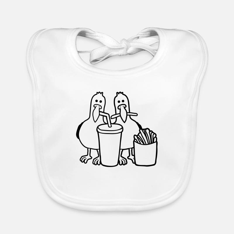 Mouettes de restauration rapide volées Bavoir bio Bébé