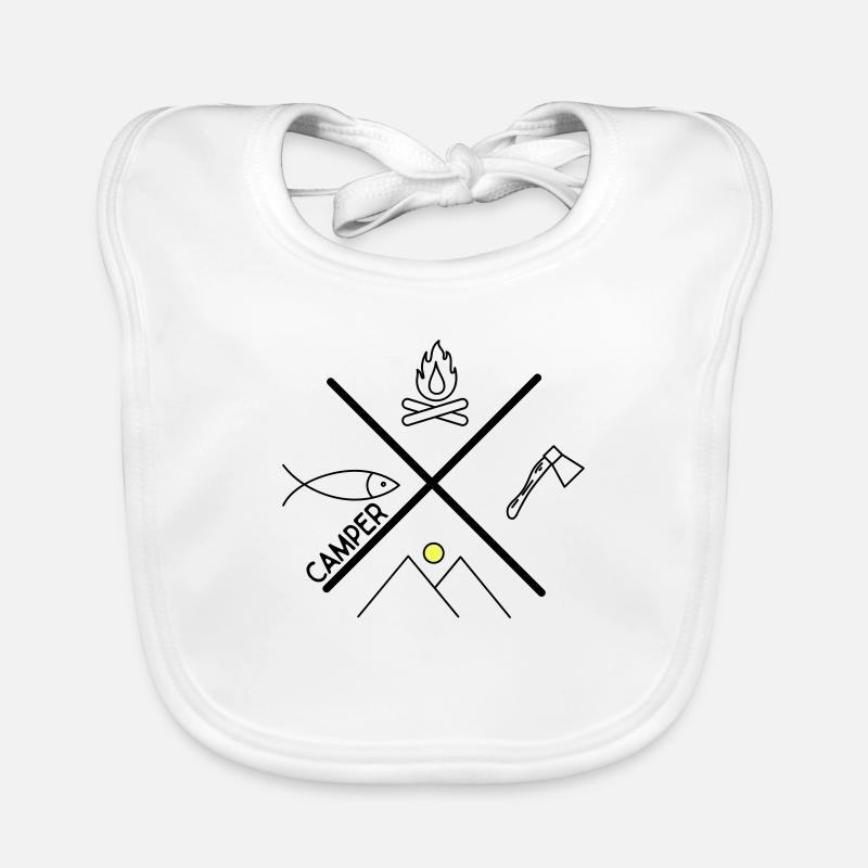 Fun design for campers Organic Baby Bibs