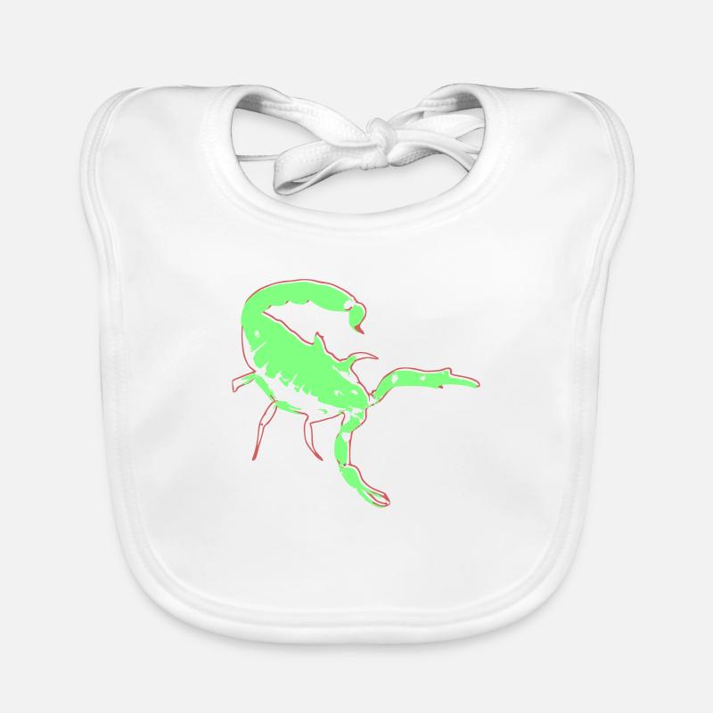 Skorpion Skorpion giftig Vector Spinnentier Tier Baby Bio-Lätzchen