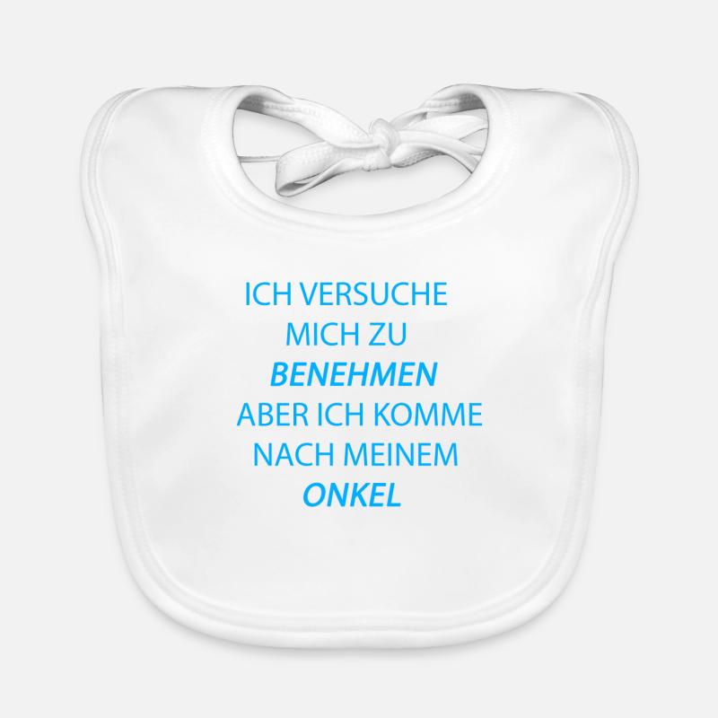 benehmen onkel hellblau Baby Bio-Lätzchen
