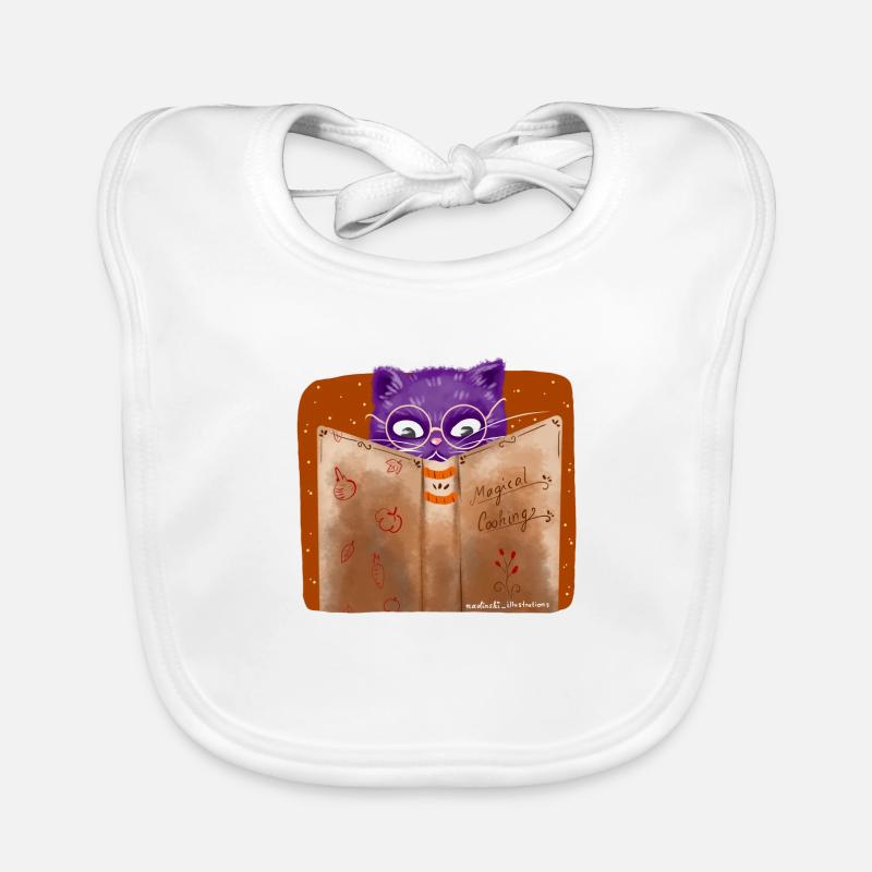 Cat magical cooking Organic Baby Bibs