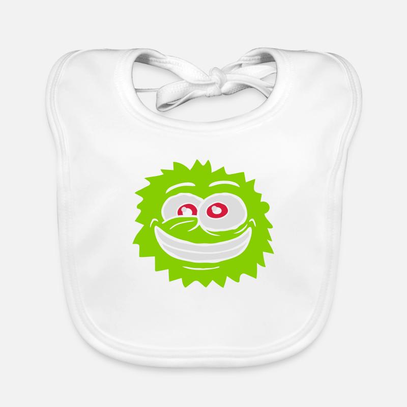 Visage fou de monstre poilu Bavoir bio Bébé