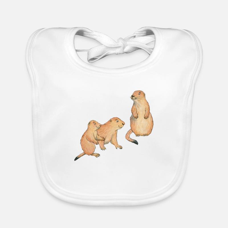 Chiens de prairie Bavoir bio Bébé