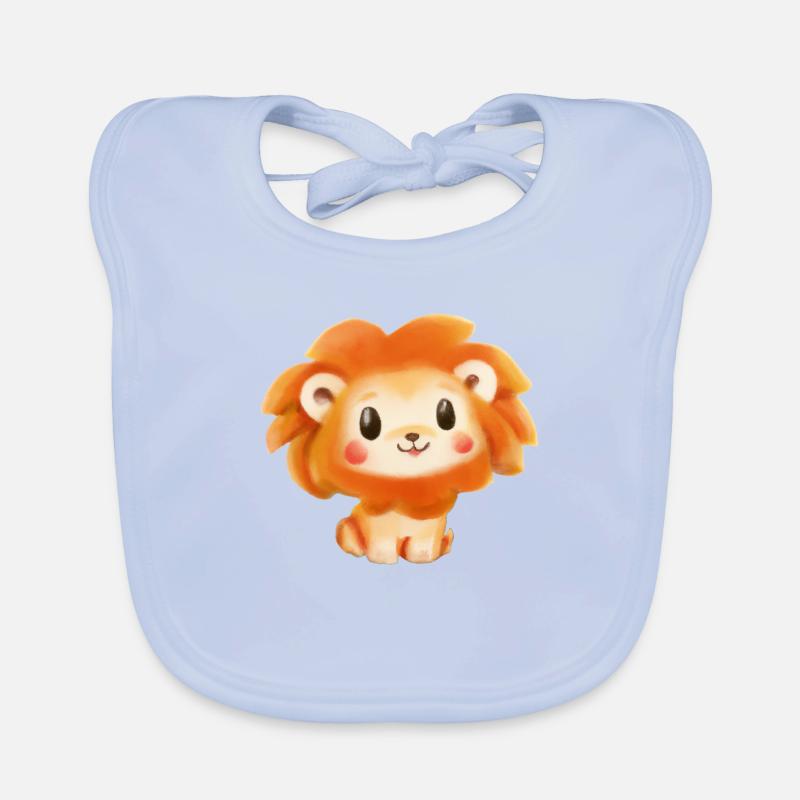 Aquarelle de lion doux Bavoir bio Bébé